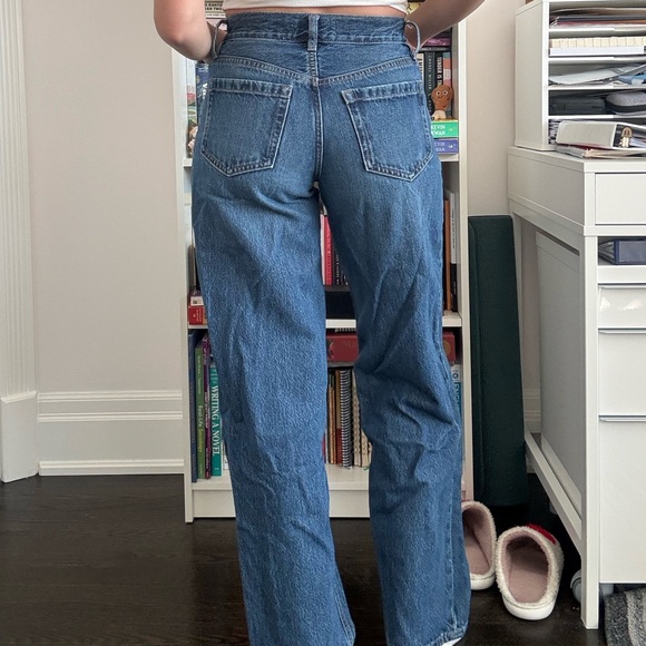 Garage Blue Straight Leg Women's Jeans - Picture 2 of 5